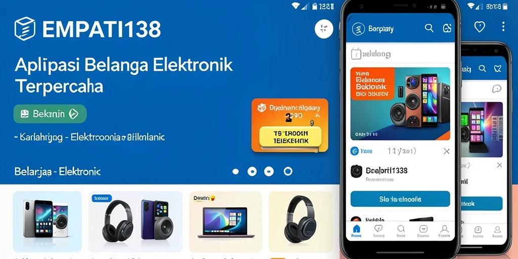 Tampilan aplikasi EMPATI138 dengan fitur belanja elektronik.