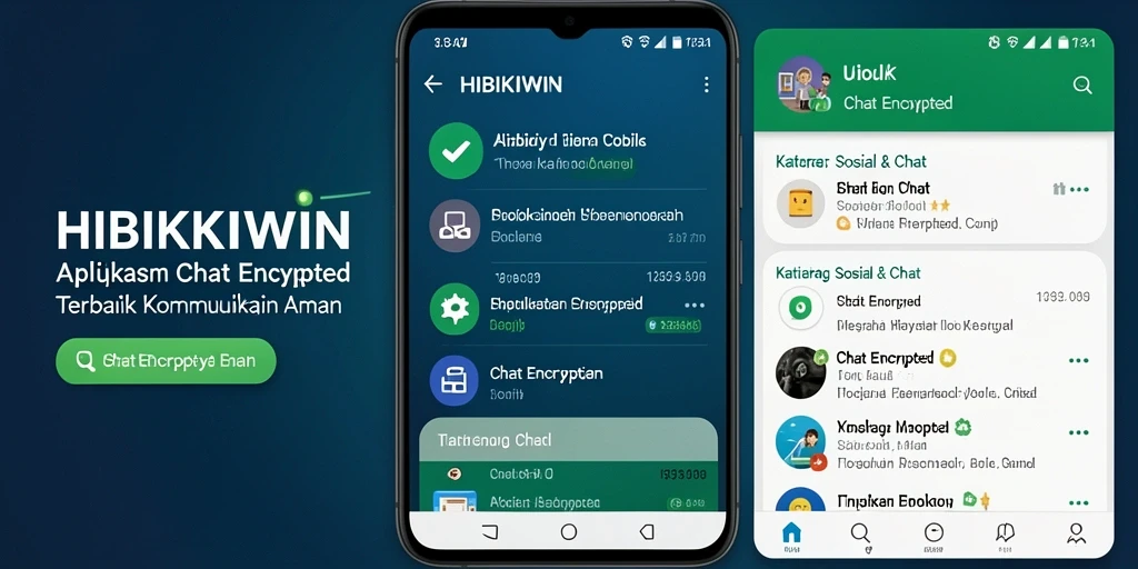 Antarmuka HIBIKIWIN dengan fitur chatting yang aman dan user-friendly.