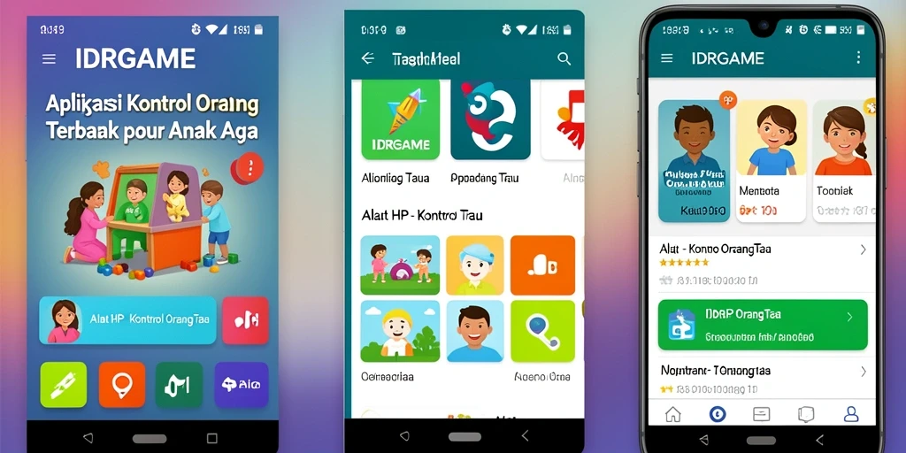 Antarmuka pengguna IDRGAME yang sederhana dan fungsional terkait kontrol orang tua.