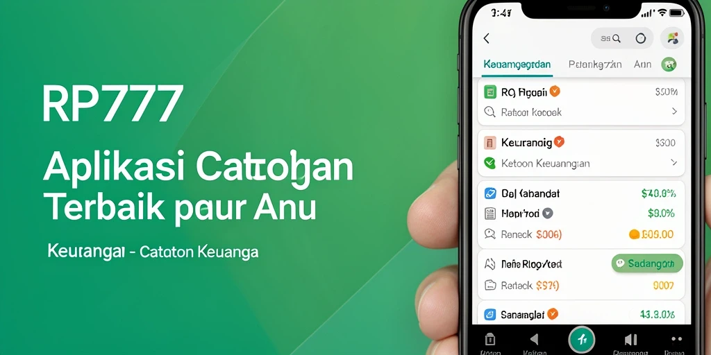 Antarmuka aplikasi RP777 yang intuitif untuk Catatan Keuangan.