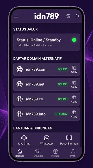 Tampilan link alternatif idn789