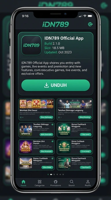 Tampilan halaman APK idn789